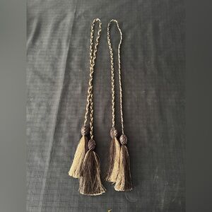 Braided Tassel Rope ie backs with Brown and Tan Accents